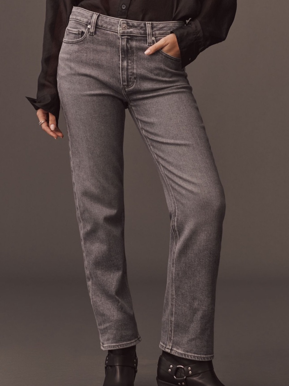 Paige Mason High-Rise Straight-Leg Jean 29